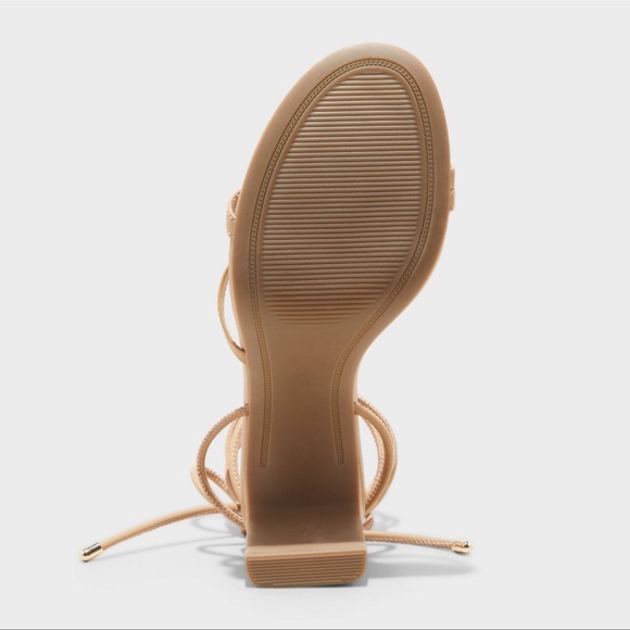 A New Day Marcia Women's Beige Lace up Heels Memory Foam Insole - Picture 6 of 9